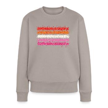 Lesbe Lesbisch Lesben Gay Gleichgeschlechtliche - Frauen Premium Bio Pullover - Taupe - Vorne - Julia (174cm)