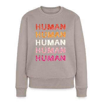 Lesbe Lesbisch Lesben Gay Gleichgeschlechtlich - Frauen Premium Bio Pullover - Taupe - Vorne - Julia (174cm)