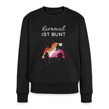 Karneval Fasching Lesbe Lesbisch Lesben Gay Homo - Frauen Premium Bio Pullover - Schwarz - Vorne - Julia (174cm)