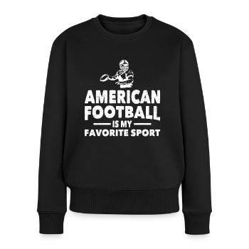 Le joueur de football américain est mon sport préféré - Pull Premium bio Femme - noir - Devant - Julia (174cm)