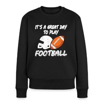 Joueurs de football américain Great Day Play - Pull Premium bio Femme - noir - Devant - Julia (174cm)