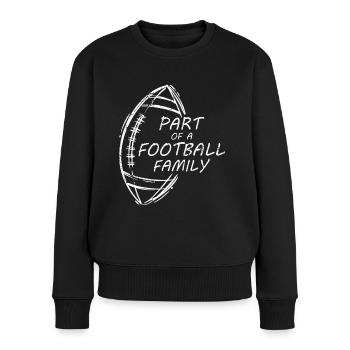 Un joueur de football américain fait partie de la famille du football américain - Pull Premium bio Femme - noir - Devant - Julia (174cm)