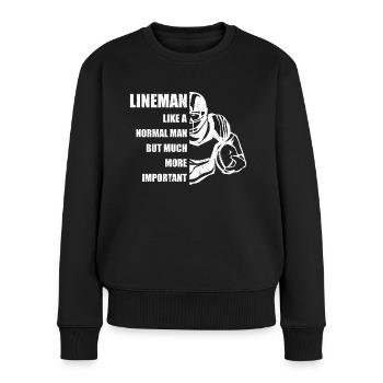 Joueur de football américain Lineman Sportsman Sports - Pull Premium bio Femme - noir - Devant - Julia (174cm)