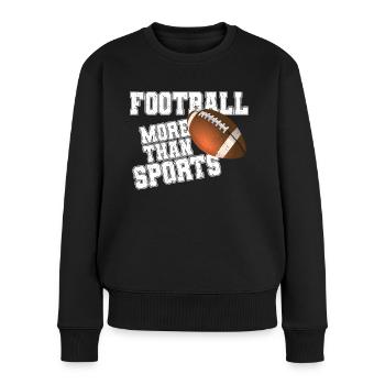 Le football plus que le sport Le football américain Le sport - Pull Premium bio Femme - noir - Devant - Julia (174cm)