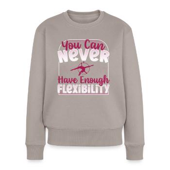 Aerial Silks Design Für Eine Luftakrobatin - Frauen Premium Bio Pullover - Taupe - Vorne - Julia (174cm)