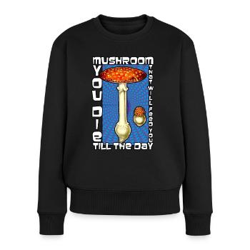 Amanite Muscaria Fly Agaric Mycology Psychédélique - Pull Premium bio Femme - noir - Devant - Julia (174cm)