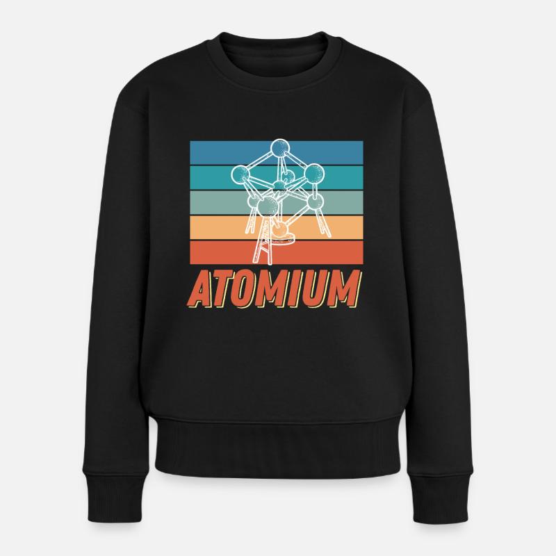Atomium Wissenschaft Atomkern Physik Atom Physiker - Frauen Premium Bio Pullover - Schwarz