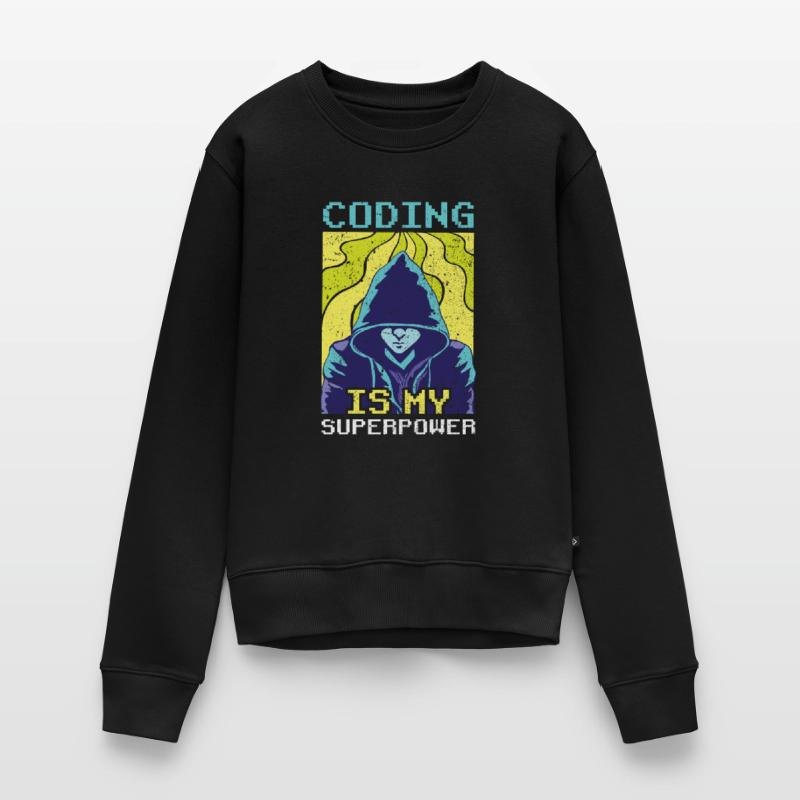 Coding Ist Meine Superkraft Coder Programmierer Frauen Premium Bio Pullover