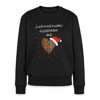 Labormedizinerin Assistentin Weihnachtsmütze - Frauen Premium Bio Pullover - Schwarz - Vorne - Julia (174cm)