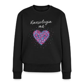 Kinesiologin mit Herz Chiropraktik Heilpraktikerin - Frauen Premium Bio Pullover - Schwarz - Vorne - Julia (174cm)