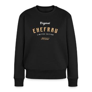 Ehefrau Limited Edition - Frauen Premium Bio Pullover - Schwarz - Vorne - Julia (174cm)