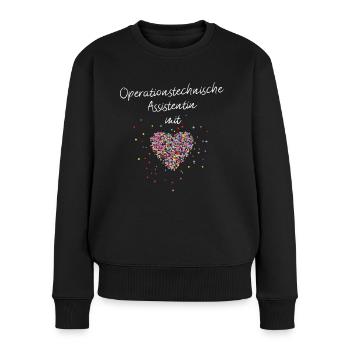 Operationstechnische Assistentin mit Herz OTA OP - Frauen Premium Bio Pullover - Schwarz - Vorne - Julia (174cm)