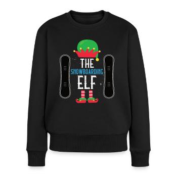 Snowboarder The Snowboarding Elf Sports d’hiver - Pull Premium bio Femme - noir - Devant - Julia (174cm)