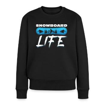Snowboarding Snowboard Life Snowboarder Winter - Frauen Premium Bio Pullover - Schwarz - Vorne - Julia (174cm)