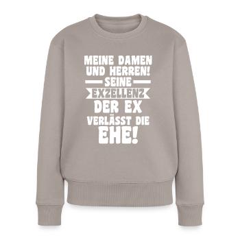 Geschieden Scheidung Scheidungsparty - Frauen Premium Bio Pullover - Taupe - Vorne - Julia (174cm)