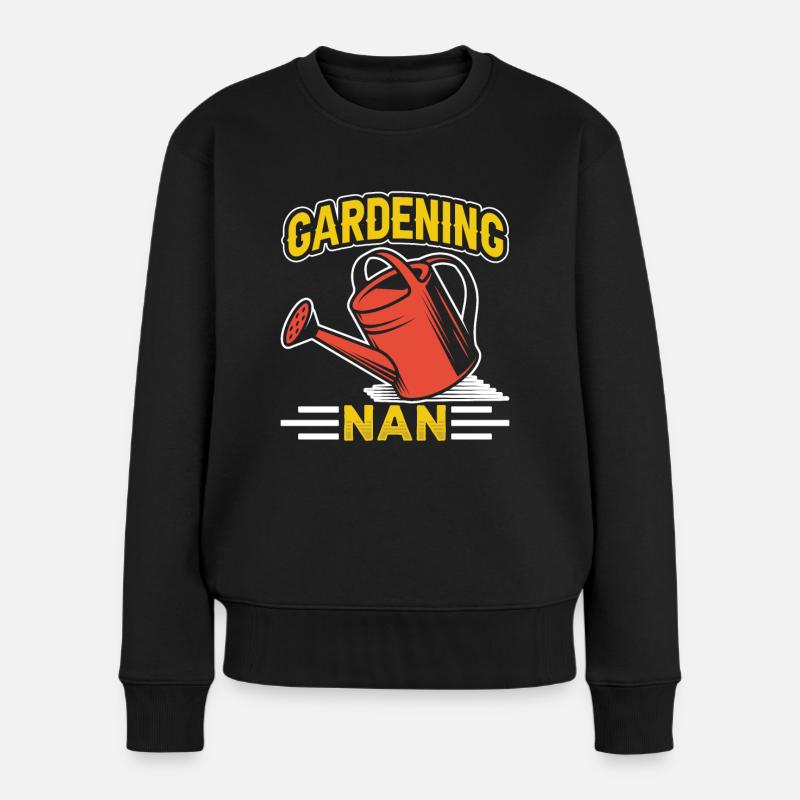 Jardinage Grand-mère Jardin Grand-mère Jardinier - Pull Premium bio Femme - noir