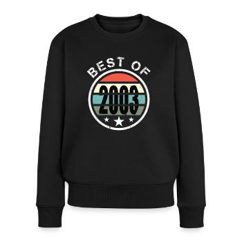 20. Geburtstag Jahrgang 2003 Best of 2003 - Frauen Premium Bio Pullover - Schwarz - Vorne - Julia (174cm)