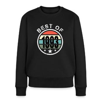 30. Geburtstag Jahrgang 1993 Best of 1993 - Frauen Premium Bio Pullover - Schwarz - Vorne - Julia (174cm)