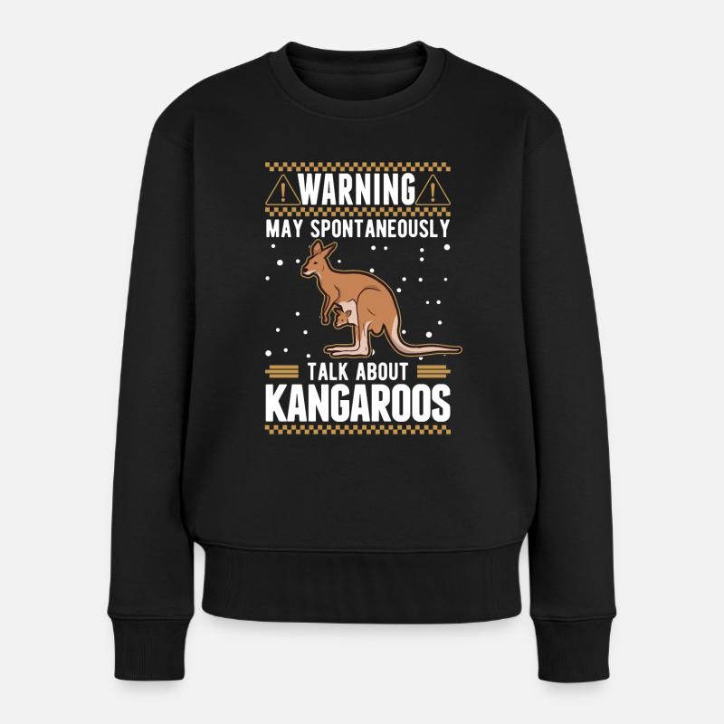 Kangourou Australie Kangourou australien - Pull Premium bio Femme - noir
