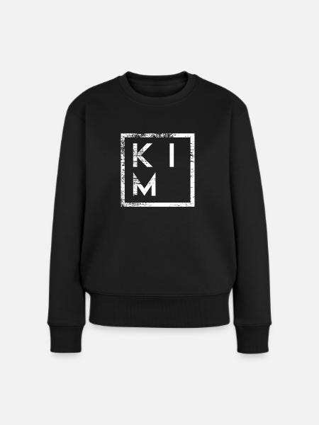 Kim Minimalismus - Frauen Premium Bio Pullover - Schwarz