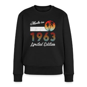 60e anniversaire Made in 1963 Edition limitée - Pull Premium bio Femme - noir - Devant - Julia (174cm)