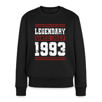 30e anniversaire de Legendary Since July né en 1993 - Pull Premium bio Femme - noir - Devant - Julia (174cm)