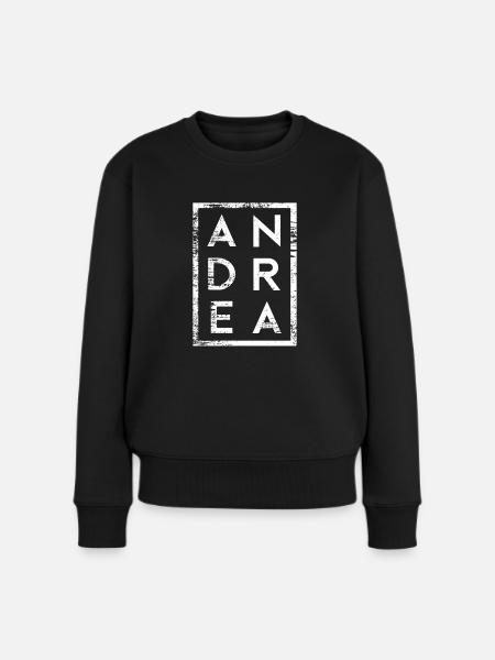 Andrea Minimalismus - Frauen Premium Bio Pullover - Schwarz