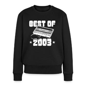 20. Geburtstag Jahrgang 2003 Best of 2003 - Frauen Premium Bio Pullover - Schwarz - Vorne - Julia (174cm)