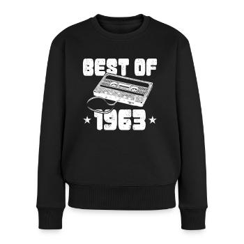 60. Geburtstag Jahrgang 1963 Best of 1963 - Frauen Premium Bio Pullover - Schwarz - Vorne - Julia (174cm)