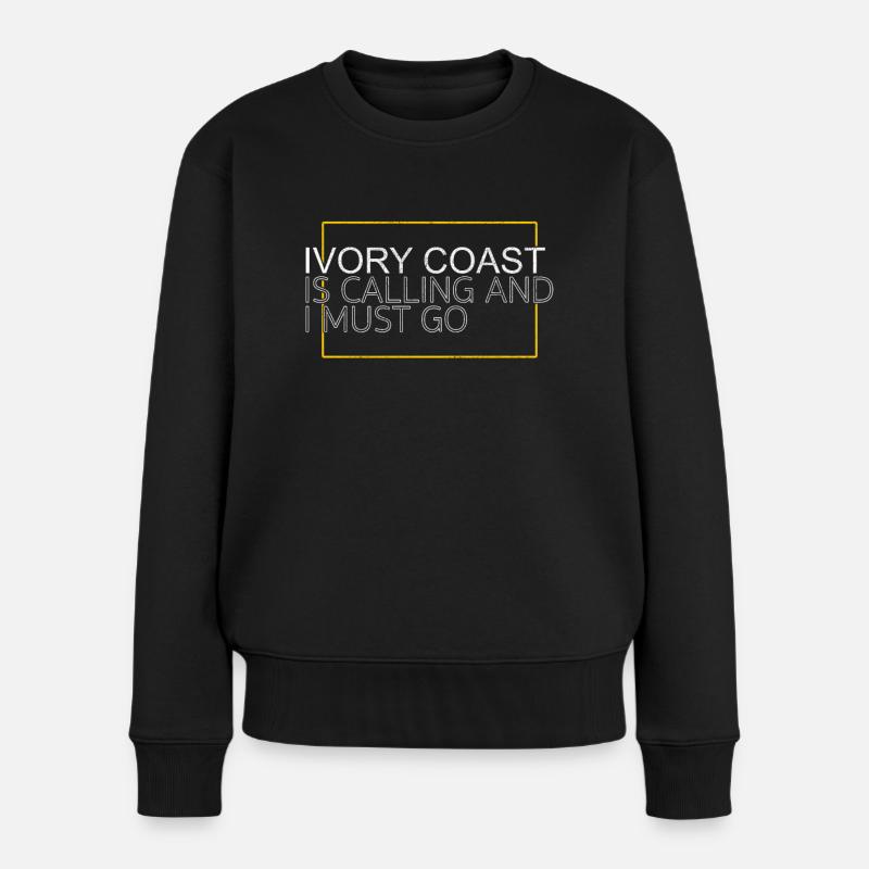 Elfenbeinküste Spruch - Frauen Premium Bio Pullover - Schwarz