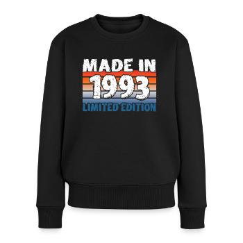30e anniversaire Made in 1993 édition limitée - Pull Premium bio Femme - noir - Devant - Julia (174cm)