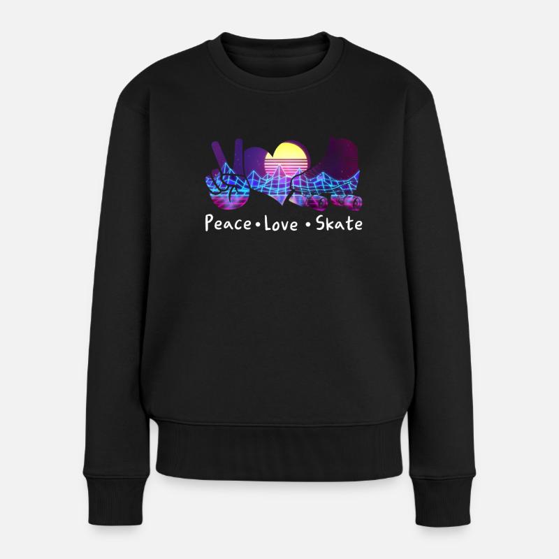 Rollerskates Inline-Skater Inline Rollschuhlaufen - Frauen Premium Bio Pullover - Schwarz