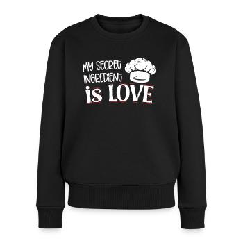 L’ingrédient secret du chef est l’amour du chef cuisinier - Pull Premium bio Femme - noir - Devant - Julia (174cm)