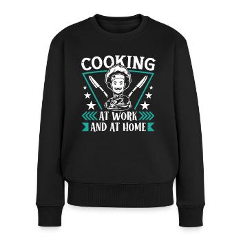 Chef Cooking At Work And At Home Cooking Chef - Women's Premium Organic Jumper - black - Front - Julia (174cm)