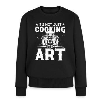 Chef Cooking est Art Cooking Chef Chefs Food - Pull Premium bio Femme - noir - Devant - Julia (174cm)