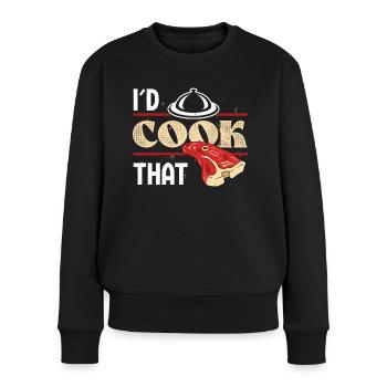Koch id cook that cooking chef chefs food - Women's Premium Organic Jumper - black - Front - Julia (174cm)