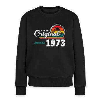 50th Birthday Vintage 1973 Original Since 1973 - Women's Premium Organic Jumper - black - Front - Julia (174cm)