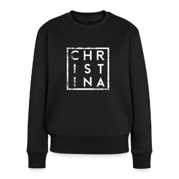 Christina Minimalisme - Pull Premium bio Femme - noir - Devant - Julia (174cm)