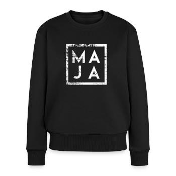 Maja Minimalism - Women's Premium Organic Jumper - black - Front - Julia (174cm)