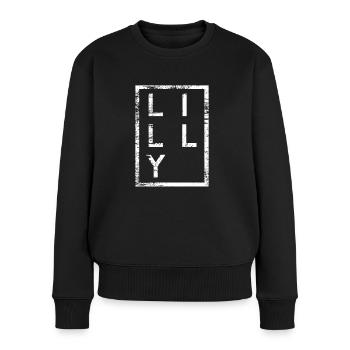 Lilly Minimalism - Women's Premium Organic Jumper - black - Front - Julia (174cm)
