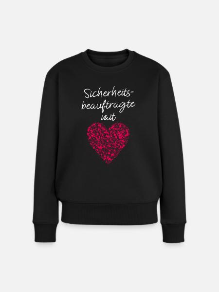 Sicherheitsbeauftragte mit Herz Arbeitskollegin - Frauen Premium Bio Pullover - Schwarz