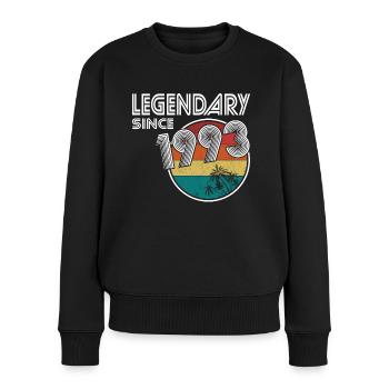 30e anniversaire né en 1993 Légendaire depuis 1993 - Pull Premium bio Femme - noir - Devant - Julia (174cm)
