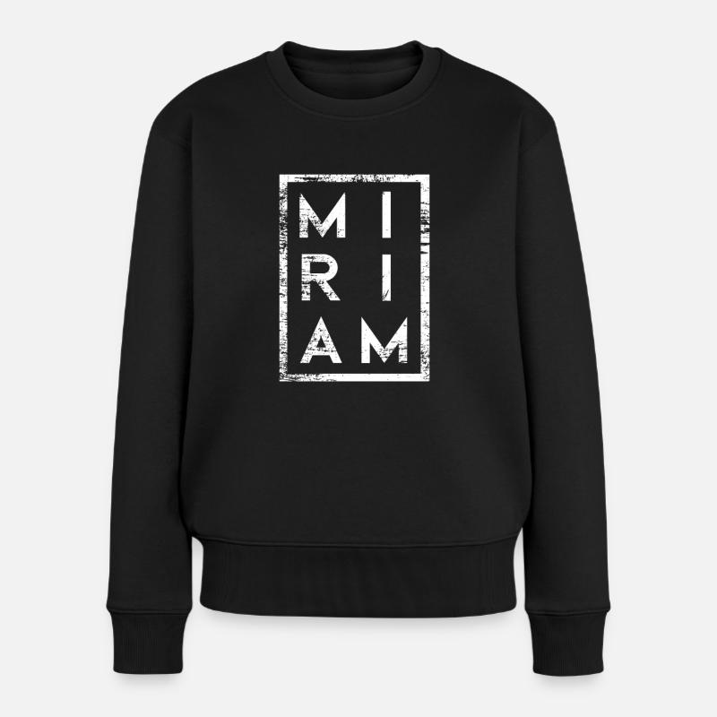 Miriam Minimalismus - Frauen Premium Bio Pullover - Schwarz