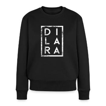 Dilara Minimalisme - Pull Premium bio Femme - noir - Devant - Julia (174cm)