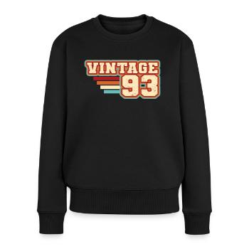 30. Geburtstag Jahrgang 1993 Vintage 1993 - Frauen Premium Bio Pullover - Schwarz - Vorne - Julia (174cm)