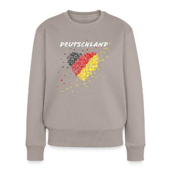 Allemagne Flag Allemagne Football Fan Flag - Pull Premium bio Femme - taupe - Devant - Julia (174cm)