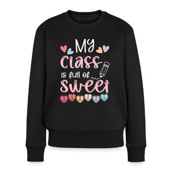 Teacher Gift - Women's Premium Organic Jumper - black - Front - Julia (174cm)