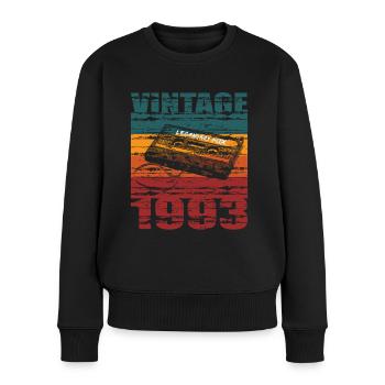 30. Geburtstag Vintage 1993 Legendary Mix - Frauen Premium Bio Pullover - Schwarz - Vorne - Julia (174cm)