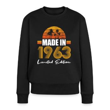 60e anniversaire Made in 1963 Edition limitée - Pull Premium bio Femme - noir - Devant - Julia (174cm)