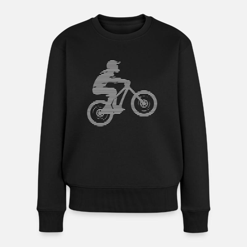 Mountainbike - Frauen Premium Bio Pullover - Schwarz